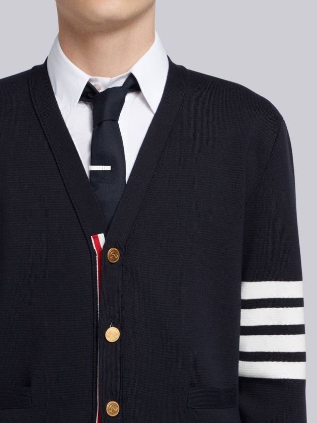 Milano Stitch 4 Bar Cardigan Navy - THOM BROWNE - BALAAN 6