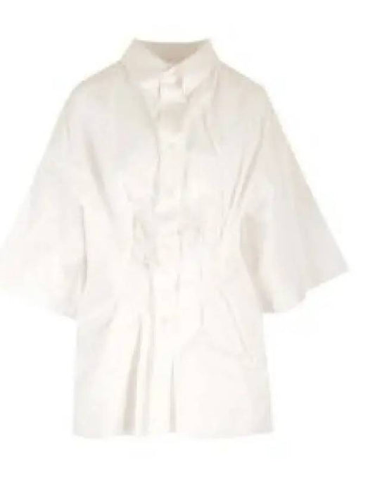 Poplin Drape Half Shirt White S29DL0217M35014100 1219617 - MAISON MARGIELA - BALAAN 1
