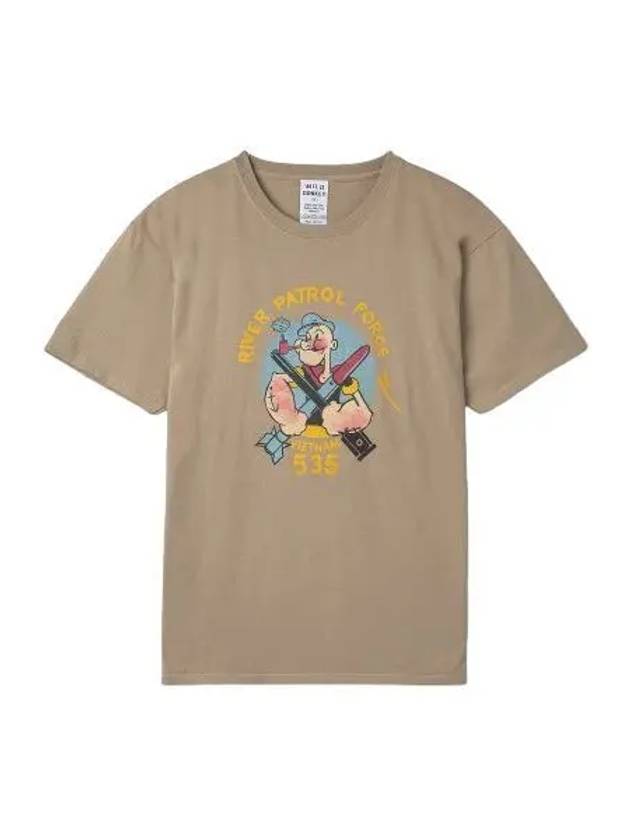 River Patrol Short Sleeve T Shirt Strong Washed Khaki Tee - WILD DONKEY - BALAAN 1