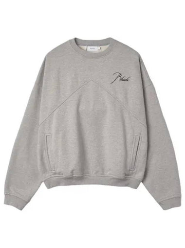 Cotton sweatshirt heather gray - RHUDE - BALAAN 1