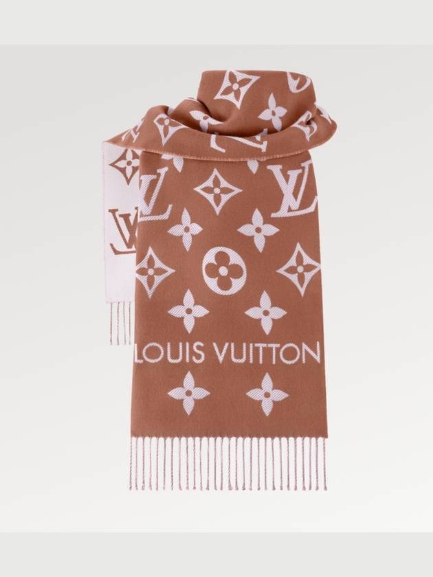 LV Essential Monogram Scarf Brown - LOUIS VUITTON - BALAAN 4