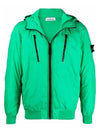 Garment Dyed Crinkle Reps Nylon Down Hooded Jacket Green - STONE ISLAND - BALAAN 2