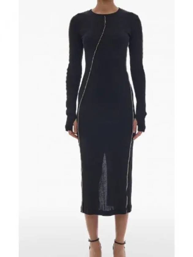 Women's Twist Knit Long Dress Black - HELMUT LANG - BALAAN 2