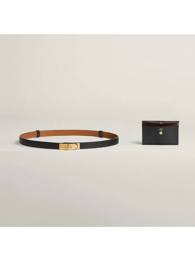 Kelly Pocket 18 Leather Belt Black - HERMES - BALAAN 4