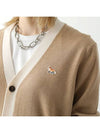 Baby Fox Bicolor Classic Cardigan Beige - MAISON KITSUNE - BALAAN 4