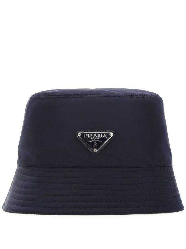 triangle logo re-nylon bucket hat navy - PRADA - BALAAN 1