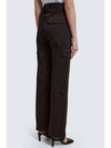 High Waist Cargo Cotton Straight Pants Brown - MSGM - BALAAN 5