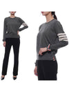 4-Bar Merino Jumper Wool Knit Top Grey - THOM BROWNE - BALAAN 3