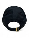 Triomphe Logo Cotton Ball Cap Black - CELINE - BALAAN 4