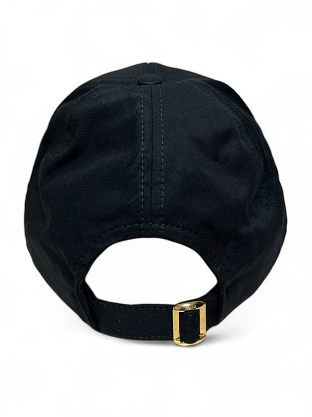 Triomphe Logo Cotton Ball Cap Black - CELINE - BALAAN 4