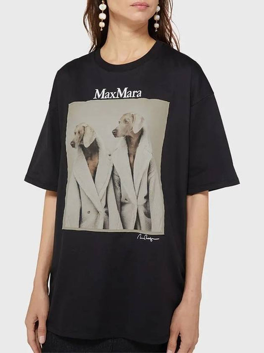 Women's Tacco Short Sleeve T-Shirt Black - MAX MARA - BALAAN 2