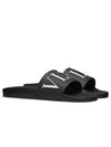 VLTN Rubber Slippers Black - VALENTINO - BALAAN.