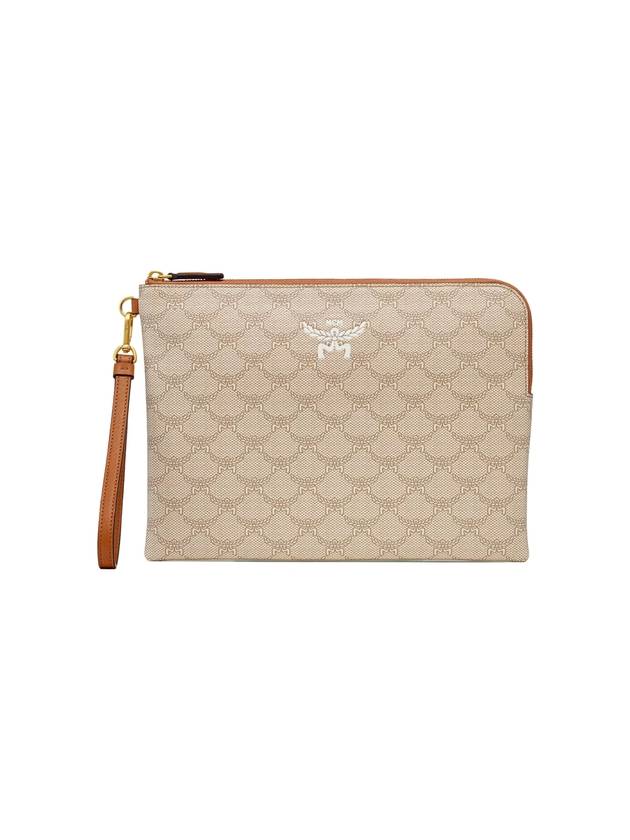 Himmel Lauretos Zipped Medium Pouch Beige - MCM - BALAAN 1