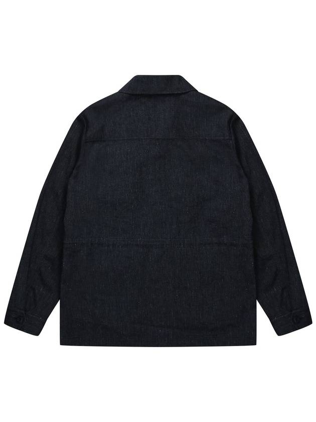 Linen Furtig Jacket Navy SW22OU02NV - SOLEW - BALAAN 3