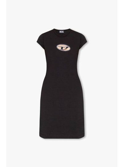 Women's D Angel Logo Cutout Short Dress Black - DIESEL - BALAAN 2