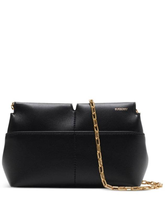 Snip Chain Leather Clutch Bag Black - BURBERRY - BALAAN 2