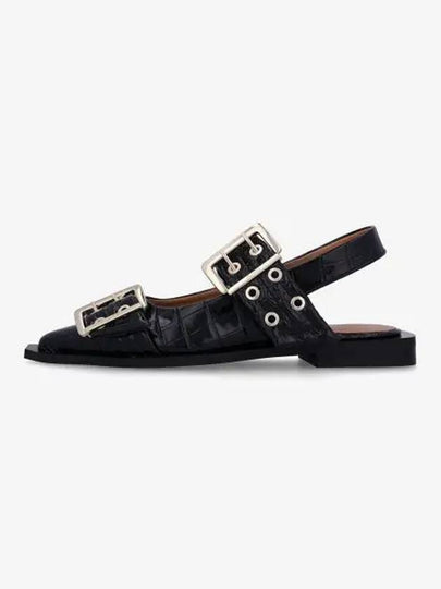 Feminine Buckle Flat Black - GANNI - BALAAN 2