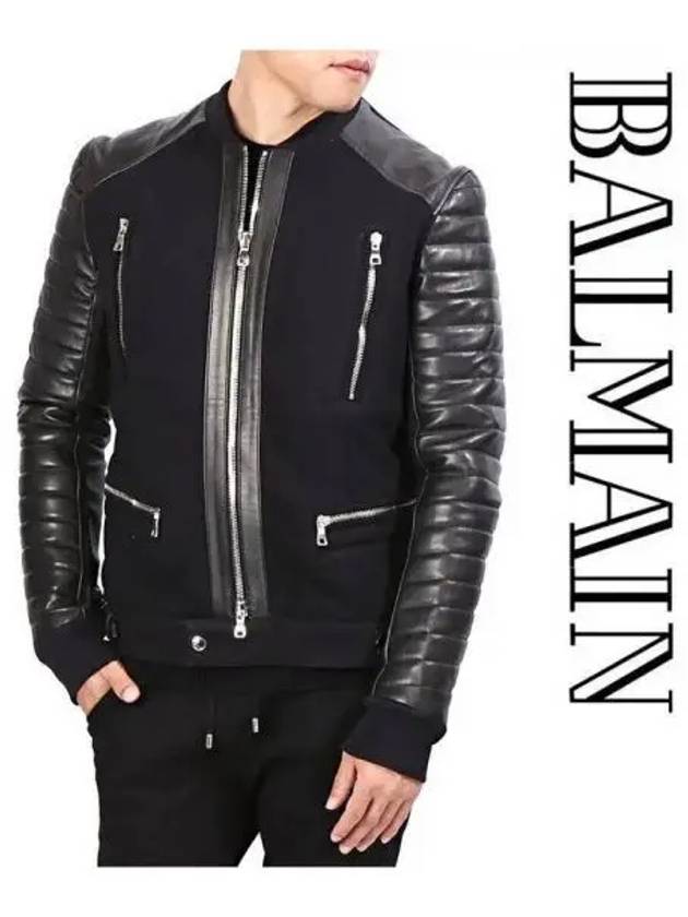 Sheepskin rider jacket W6HJ203C613C 176 270497 - BALMAIN - BALAAN 1