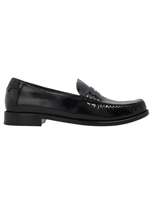 Penny Monogram Patent Leather Loafers Black - SAINT LAURENT - 1