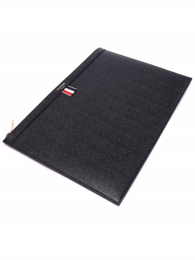 Medium Document Holder Clutch Bag Black - THOM BROWNE - BALAAN 6