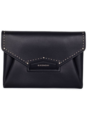 Antigona stud clutch bag BB05227681 001 black - GIVENCHY - BALAAN 1