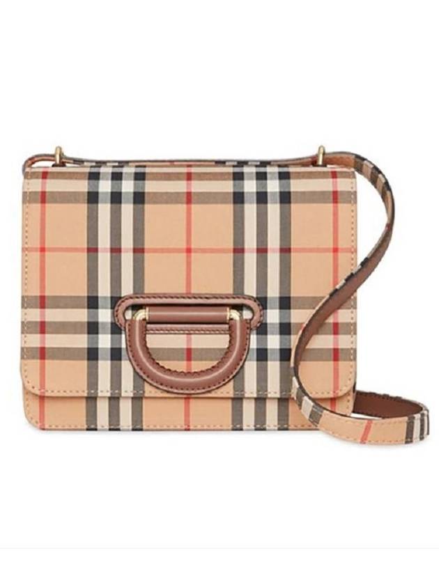 Vintage Check D-Ring Shoulder Bag Beige - BURBERRY - BALAAN 1