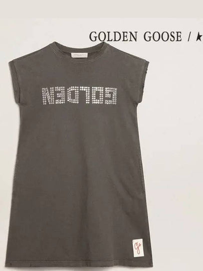 Golden Goose Kids Crystal Lettering Dress Gray GKP01389 P001073 60278 12Y - BOBO CHOSES - BALAAN 2