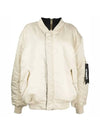 Reversible Nylon Bomber Jacket Cream - VETEMENTS - BALAAN 1