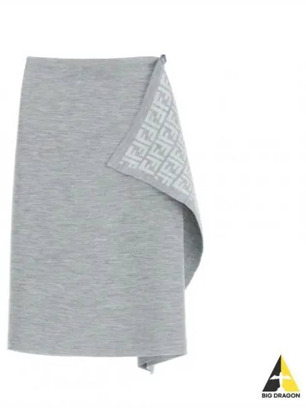 Skirt Grey Wool Skirt - FENDI - BALAAN 2