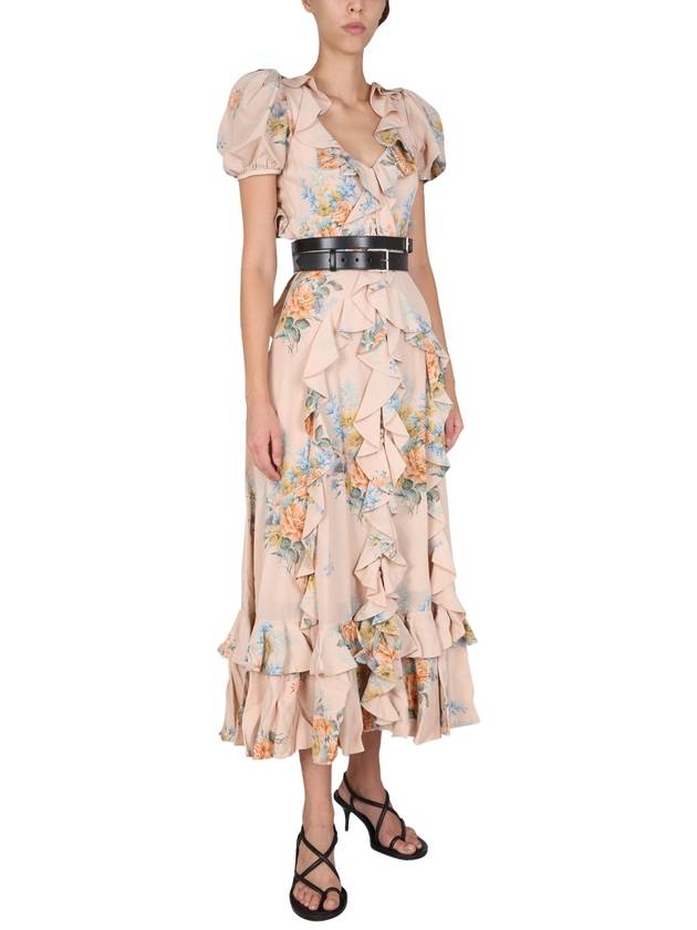 floral print Lucy silk dress 471008QID056870 B0040167962 - ALEXANDER MCQUEEN - BALAAN 3