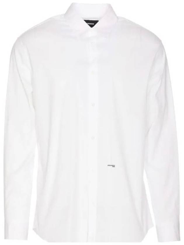 mini logo long sleeve shirt white - DSQUARED2 - BALAAN 4