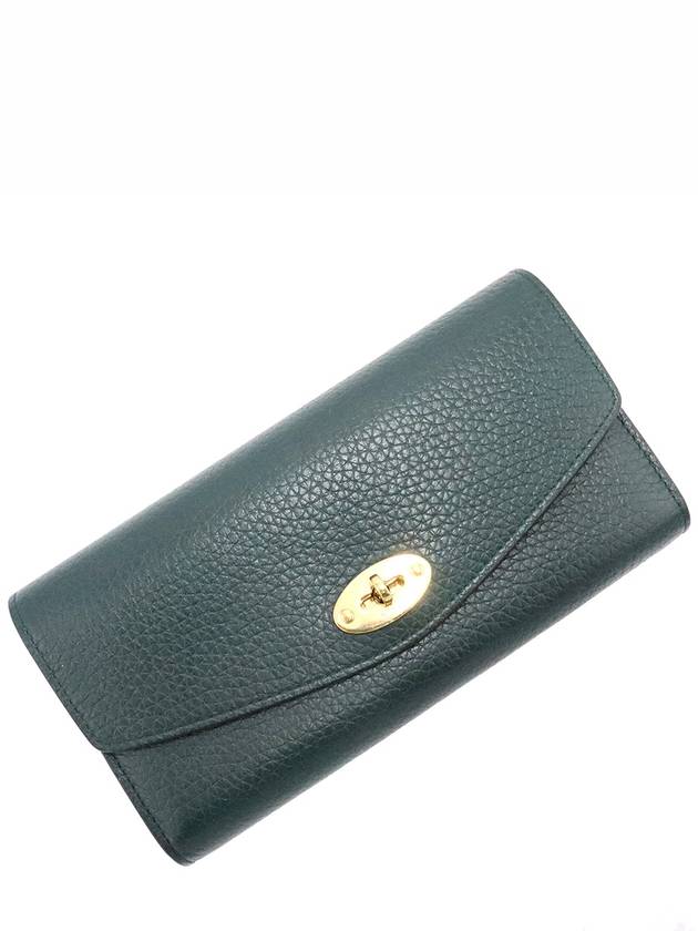 Women s Mulberry RL6538 Green Heavy Grain Leather Gold Dali Long Wallet gt Gangbuk used luxury goods - MULBERRY - BALAAN 5