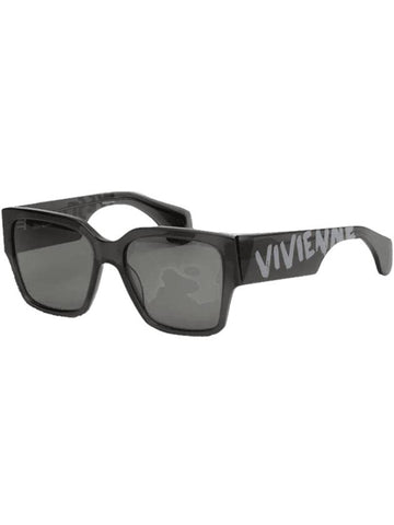 Eyewear Logo Square Oversize Sunglasses Black - VIVIENNE WESTWOOD - BALAAN 1