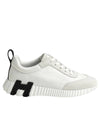 Bouncing Sneakers Calfskin Suede Goatskin Blanc - HERMES - BALAAN 3