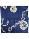 AA8335 Season Silk Square Scarf Navy TSSW - CHANEL - BALAAN 1