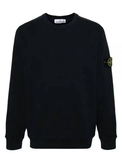 Cotton Crew Neck Sweatshirt Navy - STONE ISLAND - BALAAN 2