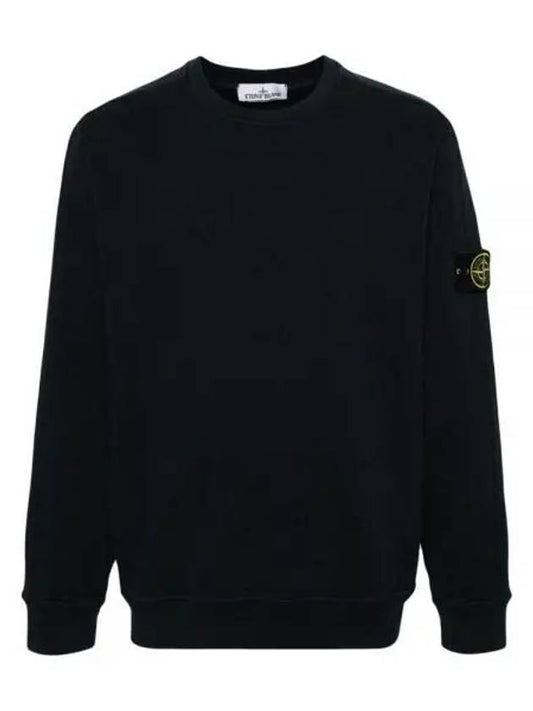 Cotton Crew Neck Sweatshirt Navy - STONE ISLAND - BALAAN 2