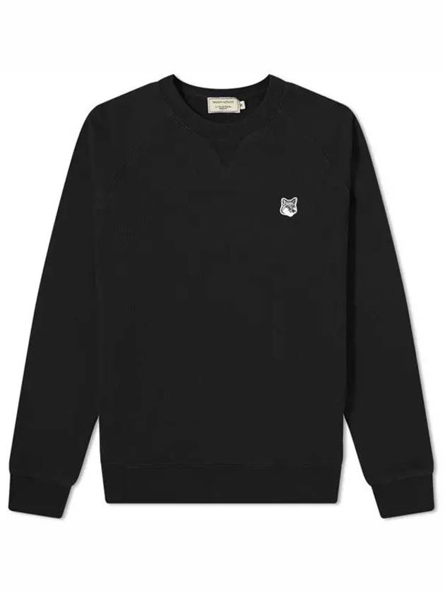 Grey Fox Head Patch Classic Sweatshirt Black - MAISON KITSUNE - BALAAN 2