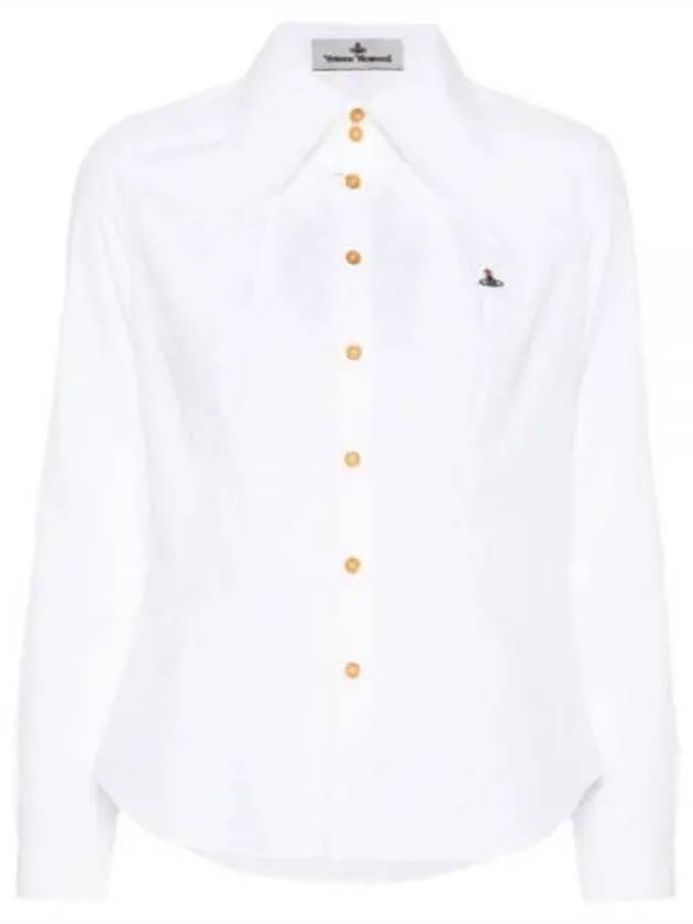 W Violin Logo Shirt White - VIVIENNE WESTWOOD - BALAAN 2