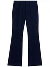 Cigarette Fit Wool Slacks Nautic Blue - AMI - BALAAN 2