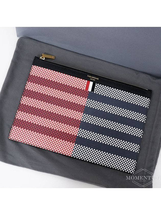 Small Stripe Clutch Bag - THOM BROWNE - BALAAN 1