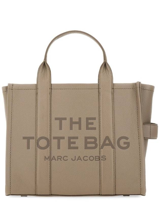 Logo Medium Leather Tote Bag Brown - MARC JACOBS - BALAAN 2