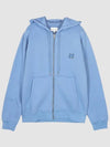 Bold Fox Head Patch Cotton Zip Up Hoodie Blue - MAISON KITSUNE - BALAAN 2