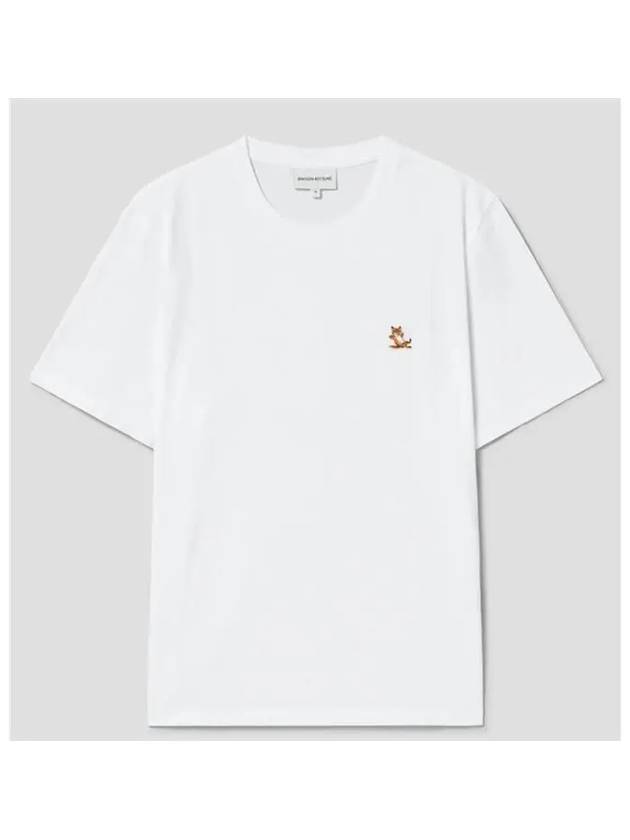 Chillax Fox Patch Regular Short Sleeve T-Shirt White - MAISON KITSUNE - BALAAN 2