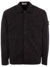 Supima Regular Fit Long Sleeve Shirt Black - STONE ISLAND - BALAAN 3