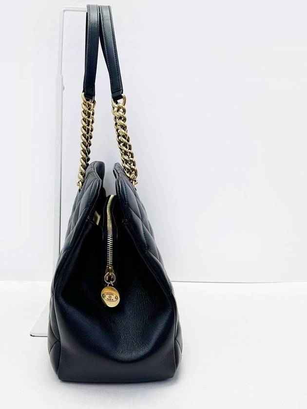 Black Lambskin Crown 17th Vintage Chain Large Shoulder Bag Square 4VCHB22378 - CHANEL - BALAAN 4