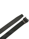 Men's Check Reversible Leather Belt Charcoal Graphite - BURBERRY - BALAAN 5