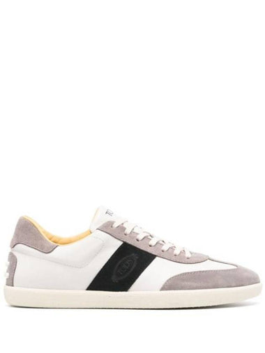 Leather Suede Low Top Sneakers - TOD'S - BALAAN 1