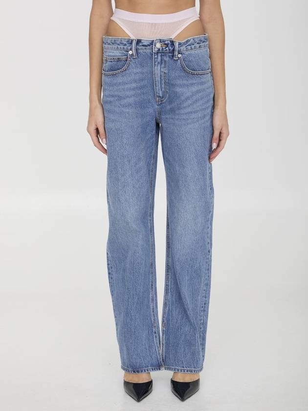 Pre-Styled Underwear Jeans - ALEXANDER WANG - BALAAN 1