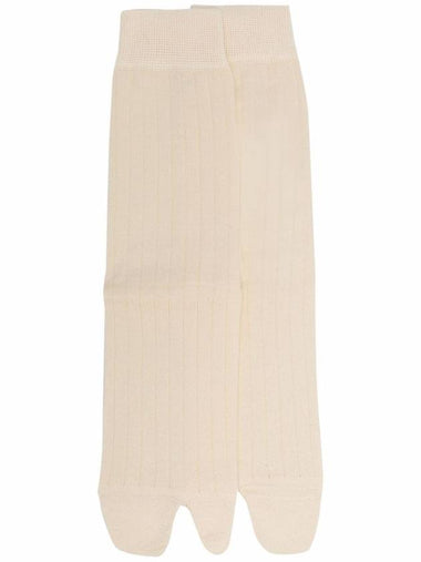 Tabi Cotton Socks Beige - MAISON MARGIELA - BALAAN 1